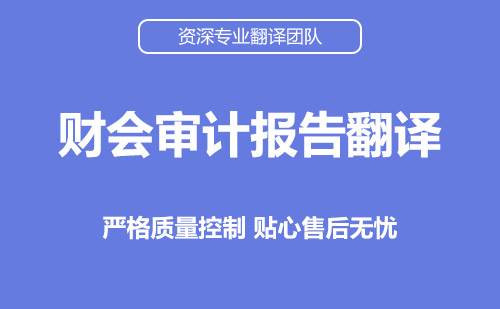 財會審計報告翻譯-財務(wù)審計報表翻譯